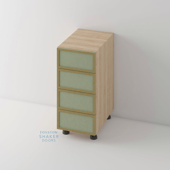 Bare, Slimline Shaker Kitchen Door and Canaletto Cabinet