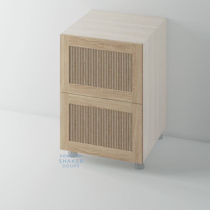 OAK, Shaker Reeded Kitchen Drawer for IKEA METOD