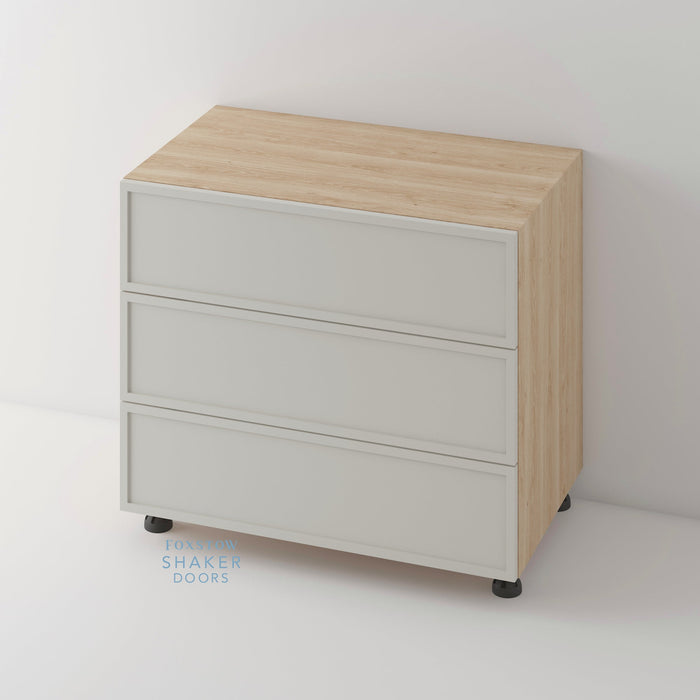 Painted, Slimline Kitchen Door and Roble Oak Cabinet