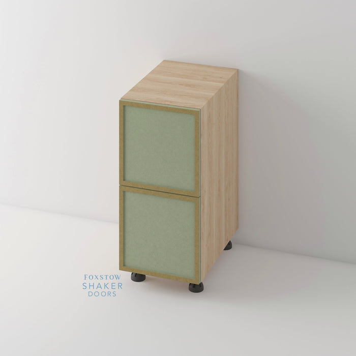 Bare, Slimline Shaker Kitchen Door and Canaletto Cabinet