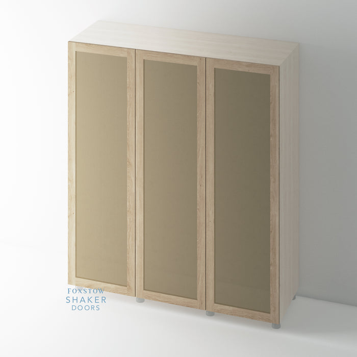 Shaker OAK Rattan Wardrobe Door for IKEA PAX