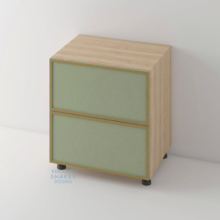 Bare, Slimline Shaker Kitchen Door and Canaletto Cabinet