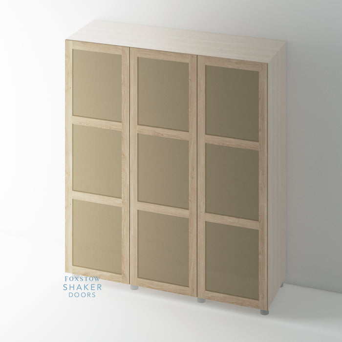 Shaker OAK Rattan Wardrobe Door for IKEA PAX