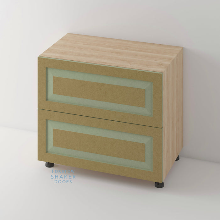 Bare, Shaker Raised Panel Kitchen Door and Siena Cabinet