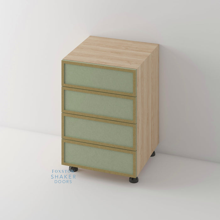 Bare, Slimline Shaker Kitchen Door and Canaletto Cabinet