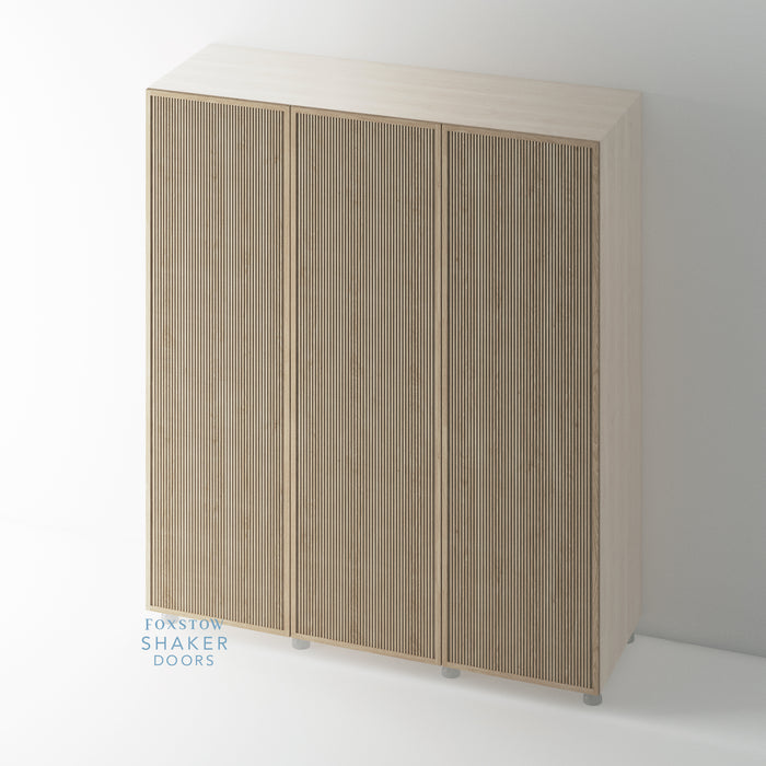 Slimline Shaker OAK Rattan Wardrobe Door for IKEA PAX