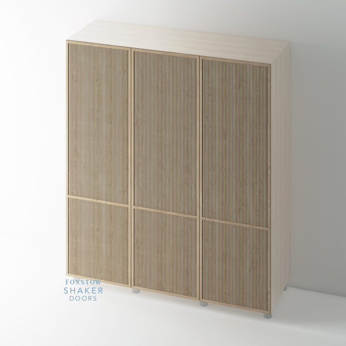 Slimline Shaker OAK Rattan Wardrobe Door for IKEA PAX