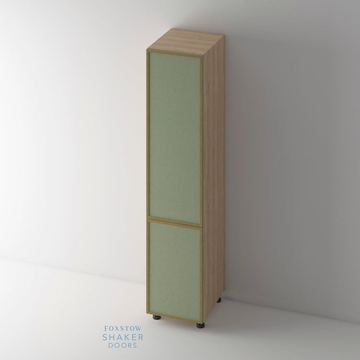 Bare, Slimline Shaker Kitchen Door and Canaletto Cabinet