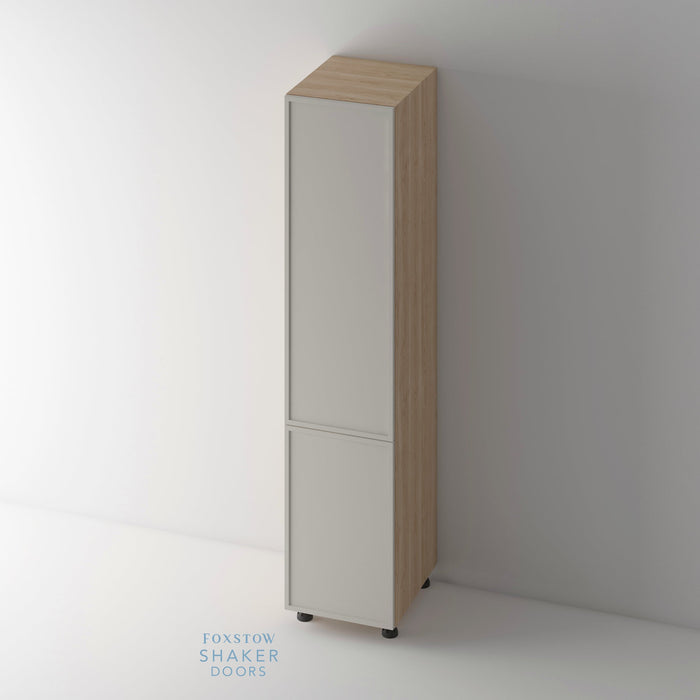 Painted, Slimline Kitchen Door and Roble Oak Cabinet