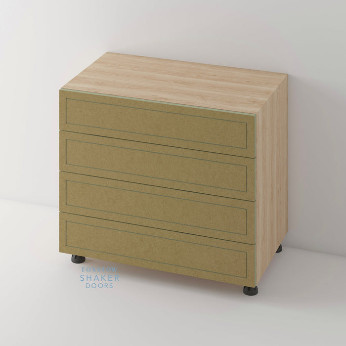 Bare, Imitation Frame Kitchen Door and Hickory Cabinet