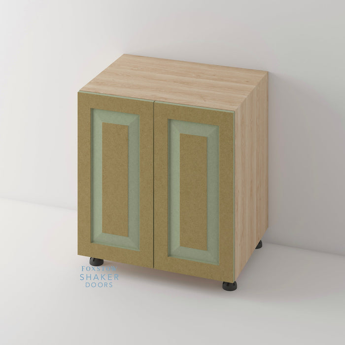 Bare, Shaker Raised Panel Kitchen Door and Siena Cabinet