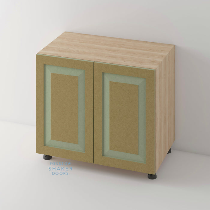 Bare, Shaker Raised Panel Kitchen Door and Siena Cabinet