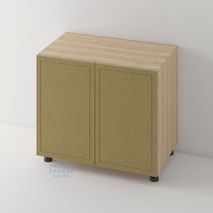 Bare, Imitation Frame Kitchen Door and Hickory Cabinet