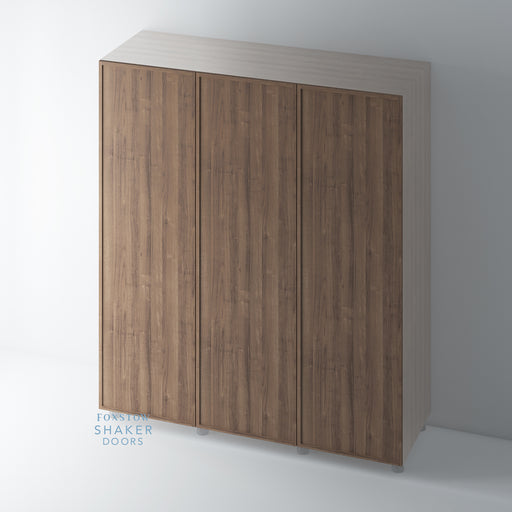 Sigle panel walnut wardrobe door from Foxstow Shaker Doors 