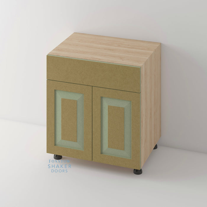 Bare, Shaker Raised Panel Kitchen Door and Siena Cabinet