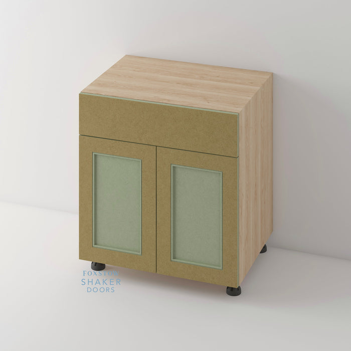 Bare, Shaker Raised Panel Kitchen Door and Siena Cabinet