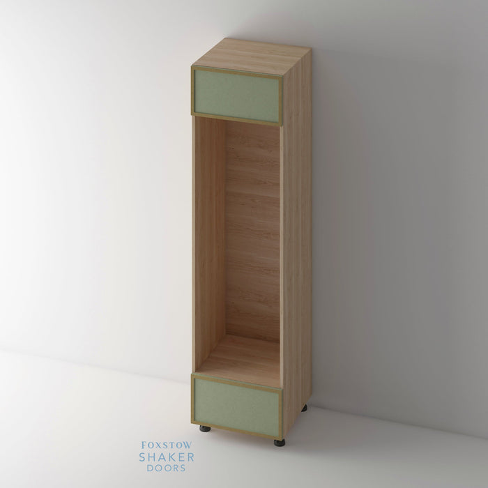 Bare, Slimline Shaker Kitchen Door and Canaletto Cabinet