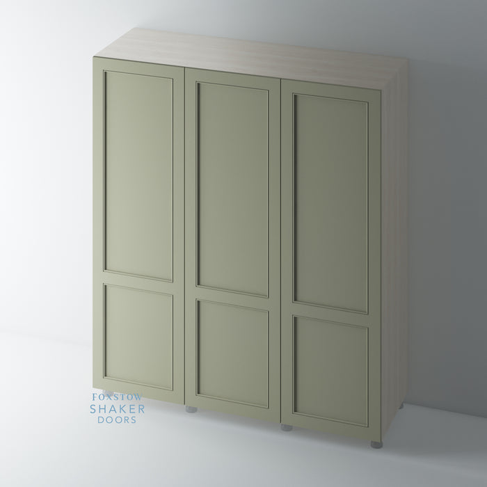 Painted 2 Panel Shaker Staff Bead Wardrobe Doors for IKEA PAX