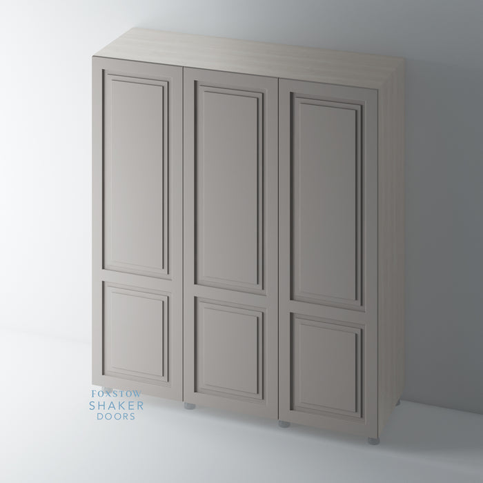 Painted, 2 Panel Stepped Panel Shaker Wardrobe Door