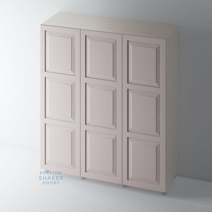 Painted, 3 Panel Raised Panel Shaker Wardrobe Door