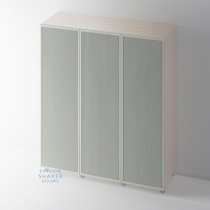 Painted, Slimline Shaker Reeded Wardrobe Door