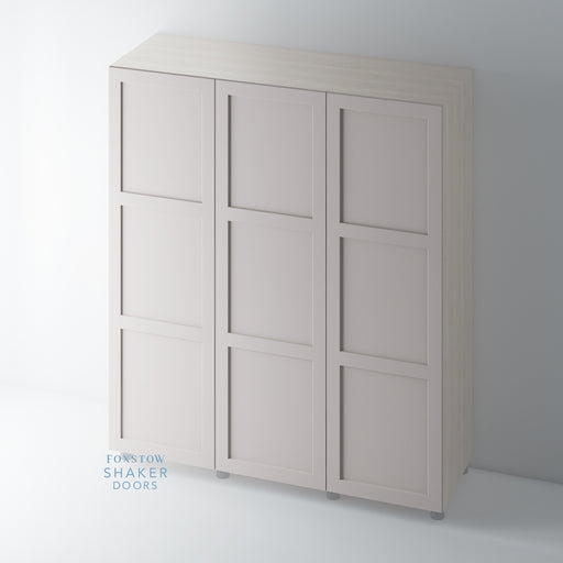 Painted Shaker 3 Panel Wardrobe Door