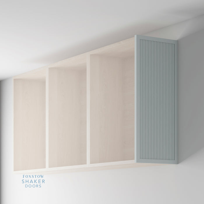 Painted, Slimline Reeded Shaker End Panel for IKEA METOD