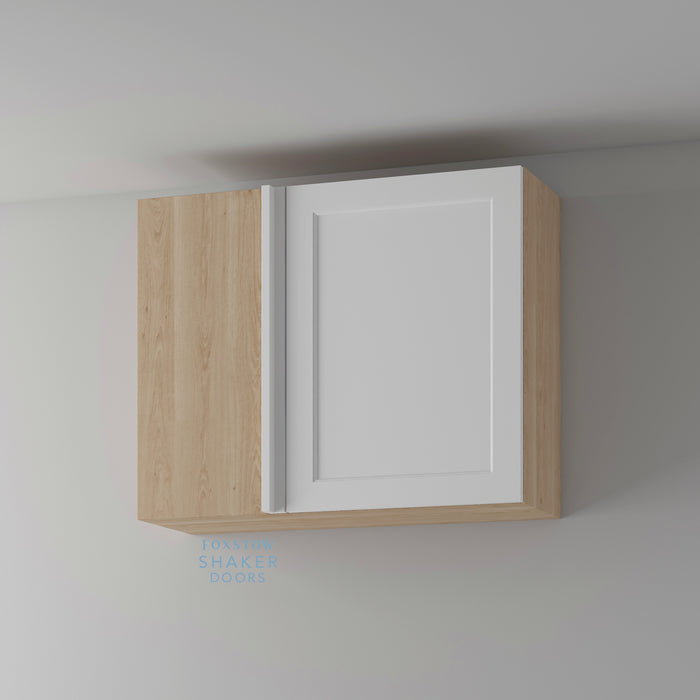 Primed, Shaker Ovolo Kitchen Door and Natural Oak Cabinet