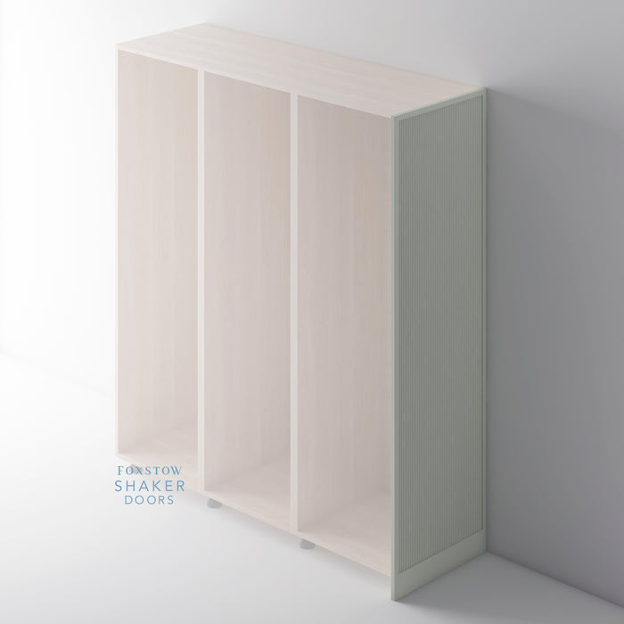 Painted, Slimline Reeded Shaker End Panel for IKEA METOD