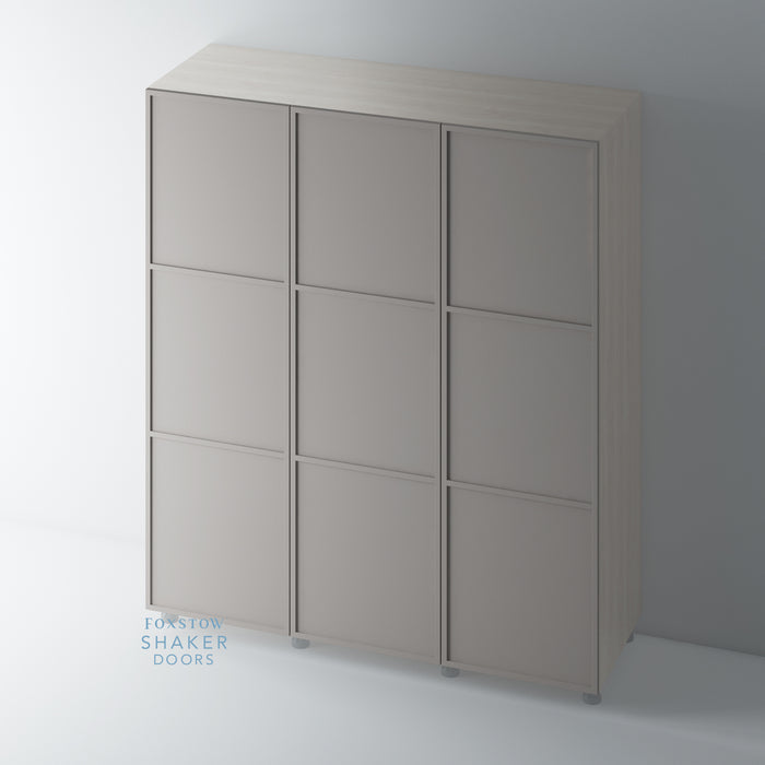 Painted, Slimline 3 Panel Shaker Wardrobe Door