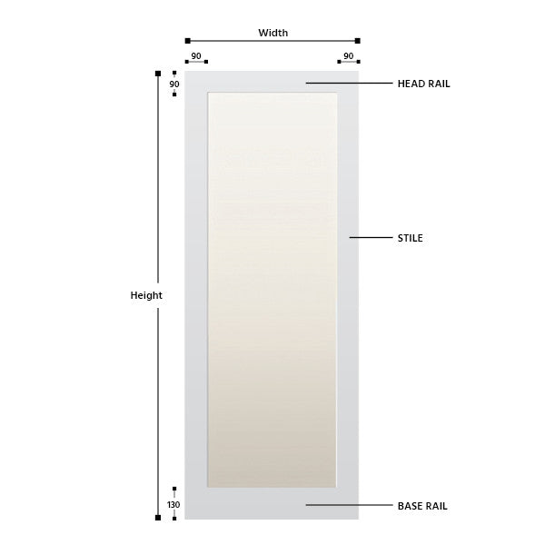 Glazed Single Panel Hardwood Shaker Door