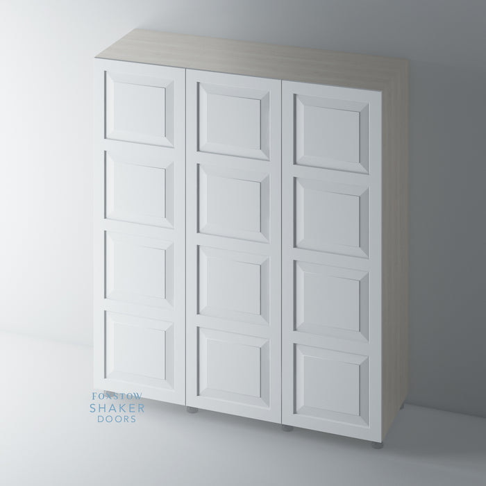 Primed Raised Panel Shaker 4 Panel Wardrobe Door