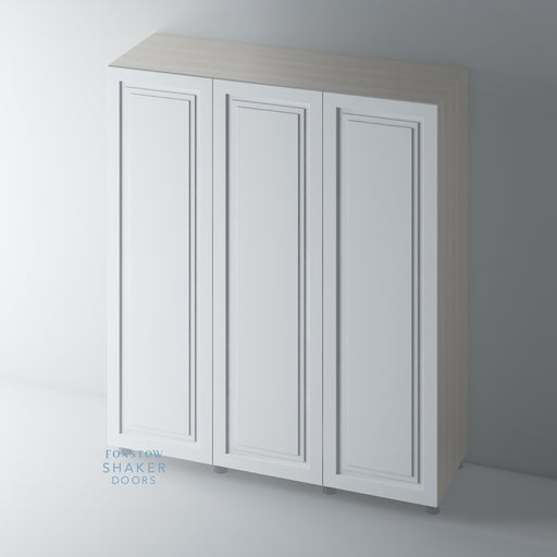 Primed Stepped Panel Shaker Wardrobe Door