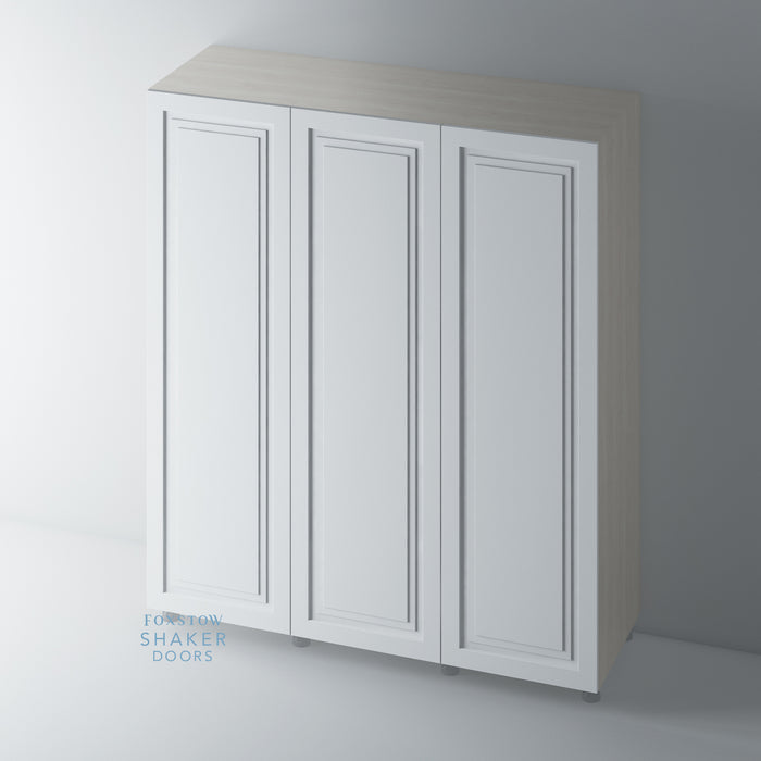 Primed Stepped Panel Shaker Wardrobe Door