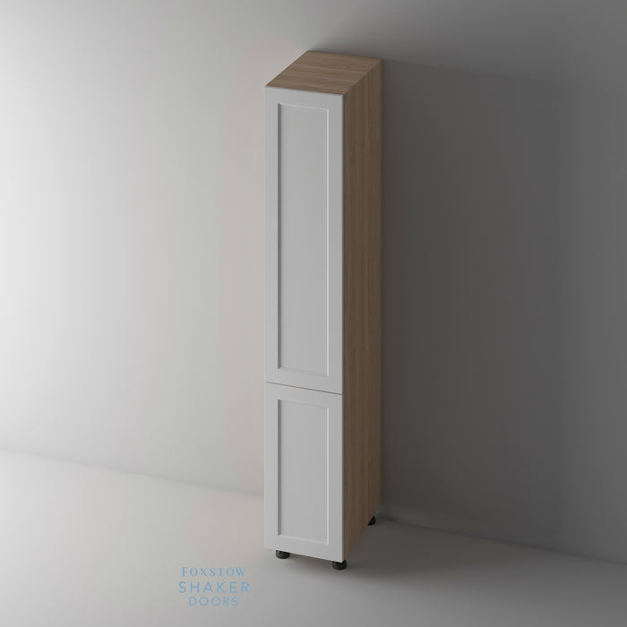 Primed, Shaker Ovolo Kitchen Door and Natural Oak Cabinet