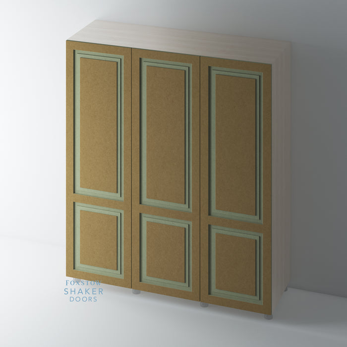 Bare, 2 Panel Stepped Panel Shaker Wardrobe Door