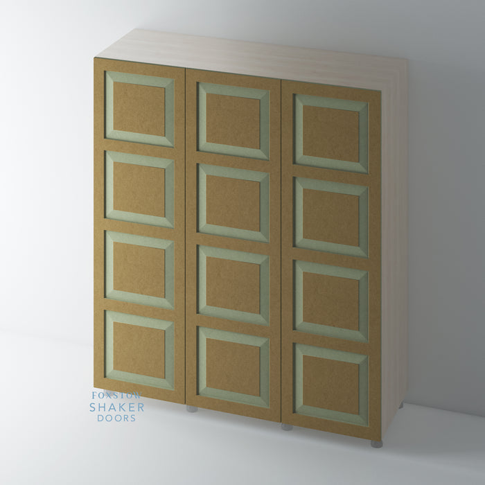 Bare Raised Panel Shaker 4 Panel Wardrobe Door