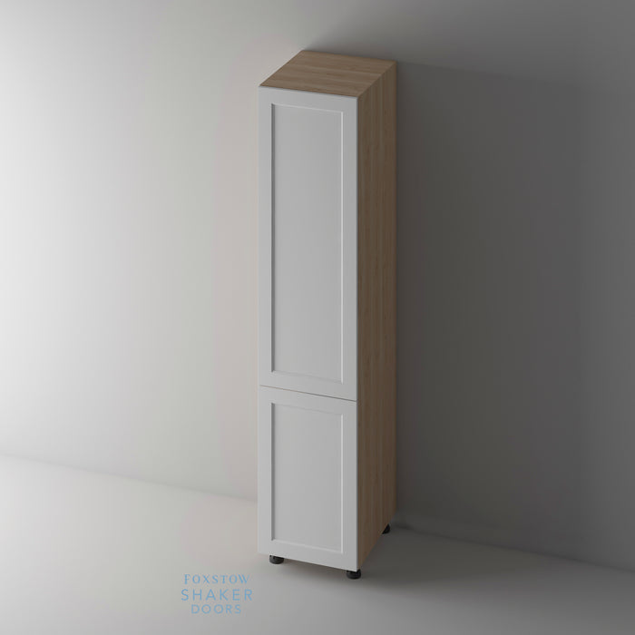 Primed, Shaker Ovolo Kitchen Door and Natural Oak Cabinet