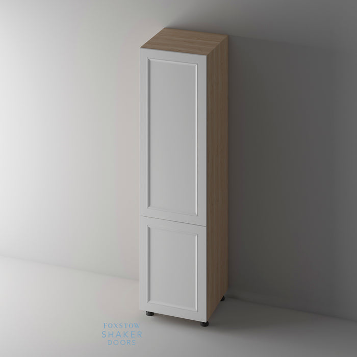 Primed, Shaker Ogee Kitchen Door and Natural Oak Cabinet