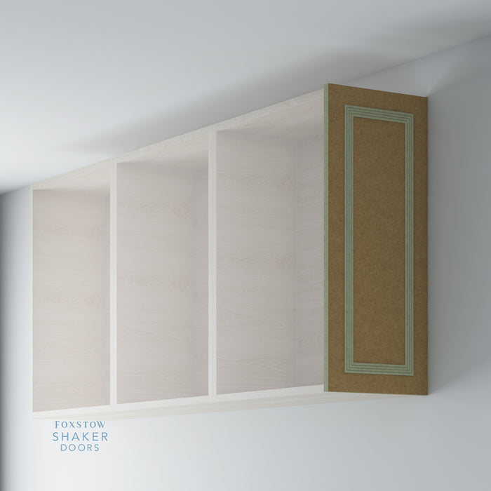 Bare Flat Kitchen Wall End Panels with Reed Moulding for IKEA METOD