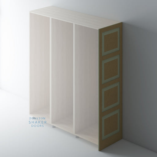 Bare Shaker Raised Panel Wardrobe End Panels for IKEA PAX