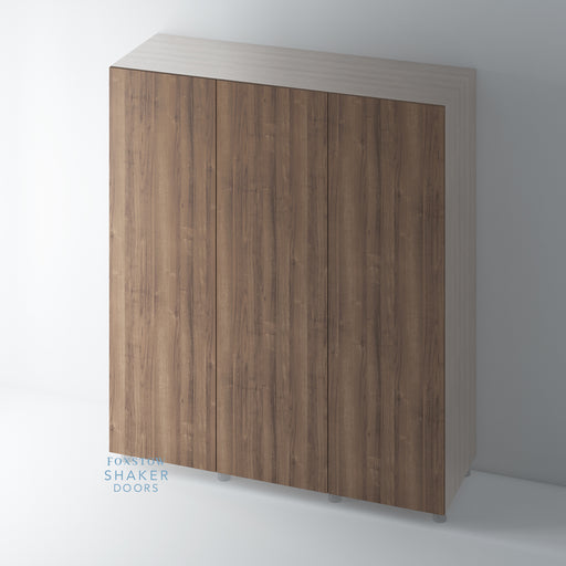 Walnut Flat Veneered Wardrobe Door for IKEA PAX