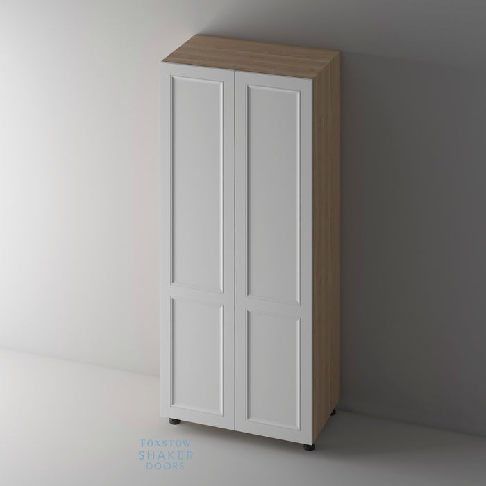 Primed, Shaker Ogee Kitchen Door and Natural Oak Cabinet