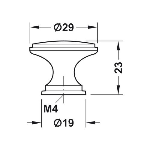 Angus, Zinc Alloy, Knob