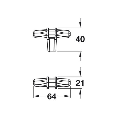 Carrione Zinc Alloy T Knob