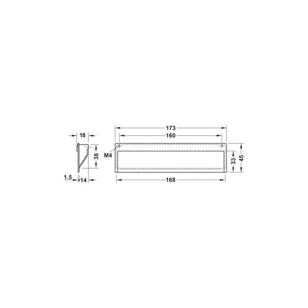 Cavendish, Zinc Alloy, Inset Handle