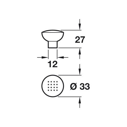 Dimple Zinc Alloy Knob