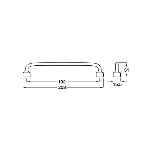 Floid, Zinc Alloy, Bar Handle