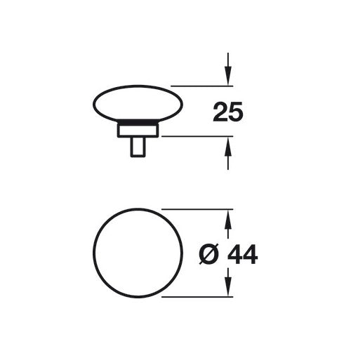 Glacio Knob Zinc Alloy & Glass