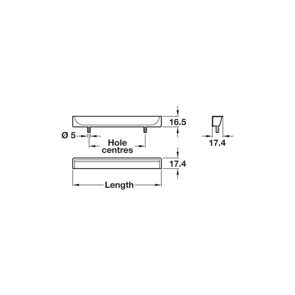 Hide, Zinc Alloy, Inset Handles